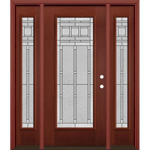 Masonite Craftsman Full Lite Decorative Glass Left-Hand Inswing ...