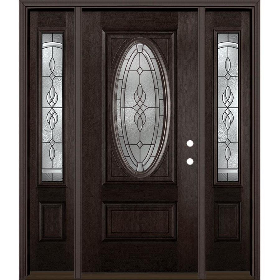 Masonite Hampton Oval Lite Decorative Glass Left Hand Inswing