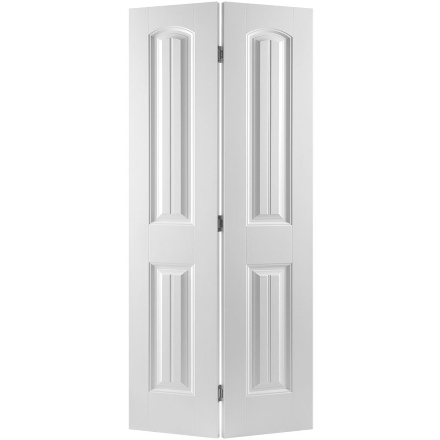 Masonite Cheyenne Primed 2 Panel Round Top Plank Molded Composite