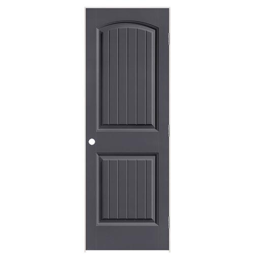 Masonite Cheyenne Slate 2panel Round Top Plank Solid Core Molded Composite PreHung Door