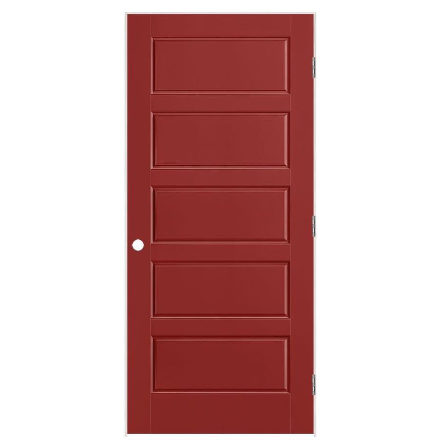 Masonite Riverside Barn Red 5 Panel Equal Hollow Core Molded