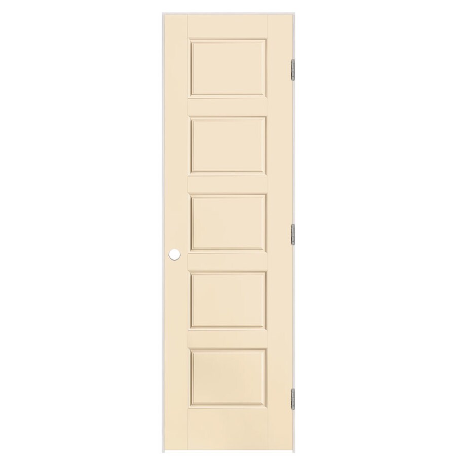 Masonite Riverside Cream N Sugar 5 Panel Equal Solid Core Molded