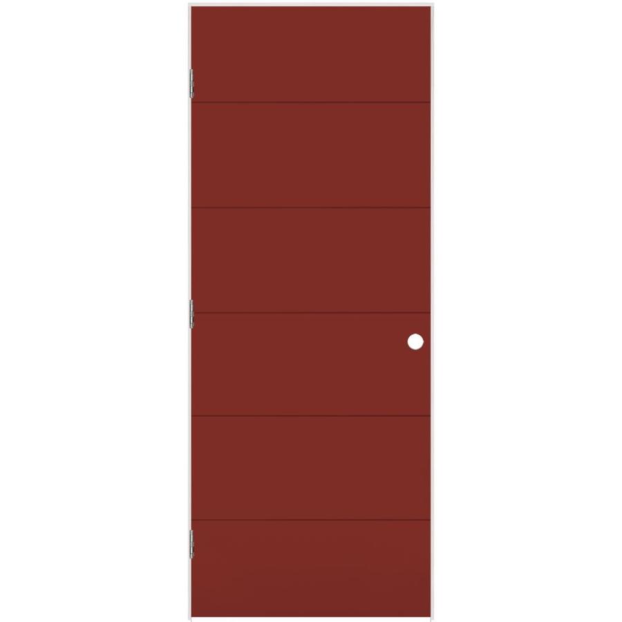 Masonite Melrose Barn Red Flush Hollow Core Molded Composite Pre