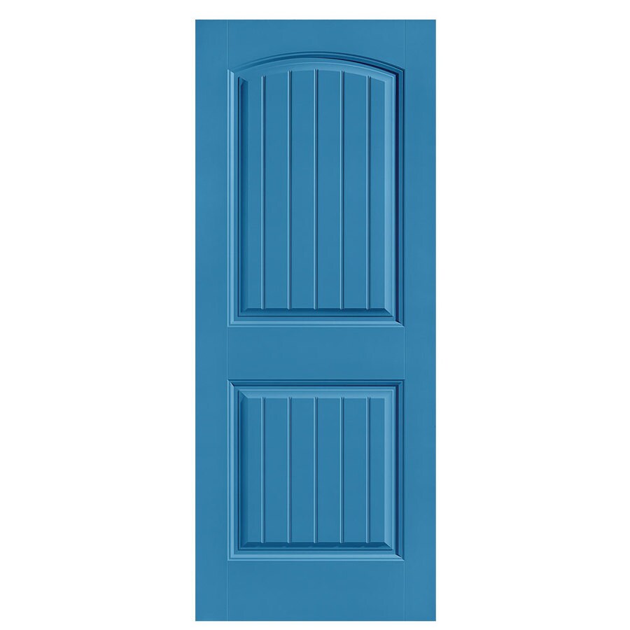 Masonite Cheyenne Blue Heron 2 Panel Round Top Plank Hollow Core