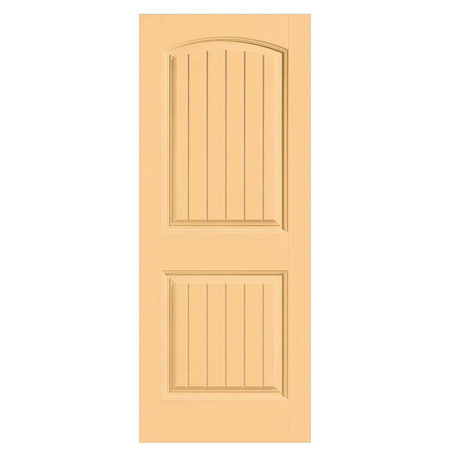 Masonite Cheyenne Marigold 2 Panel Round Top Plank Solid Core