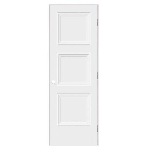 Masonite Livingston 28in x 80in Primed 3Panel Square Solid Core