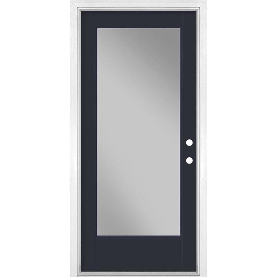 Masonite Full Lite Clear Glass Right Hand Inswing Eclipse Painted