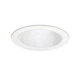 NICOR Lighting 6-Inch Recessed Baffle Trim for R40 Lights, White (17510)