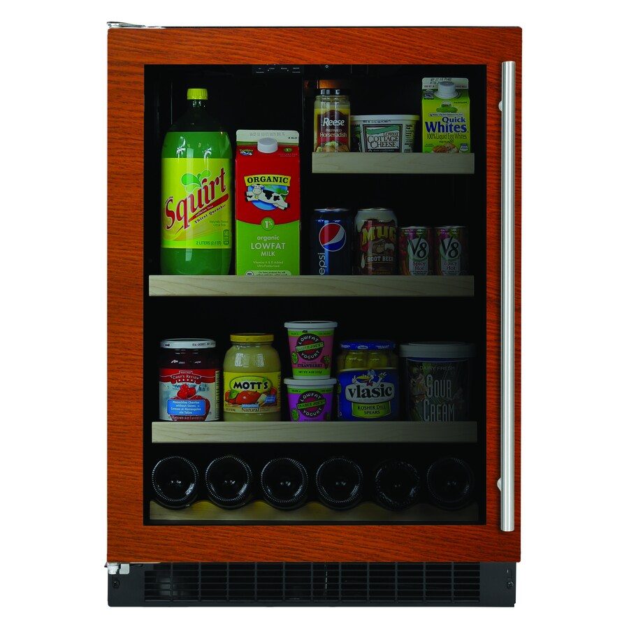 MARVEL 6GARM-BD-L 6.1-cu ft Mini Fridge (Glass with Panel Overlay Ready Frame)