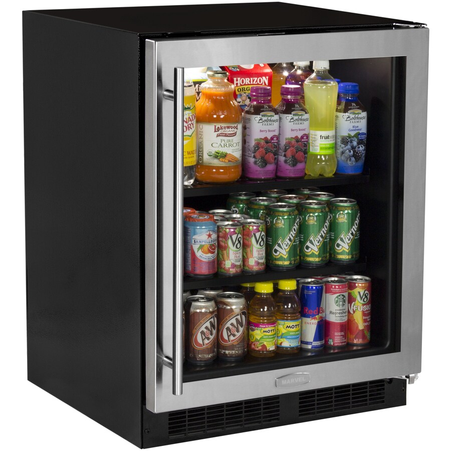 MARVEL Low-Profile 162-Can Capacity (4.9-cu ft) Residential Stainless Steel Beverage Center