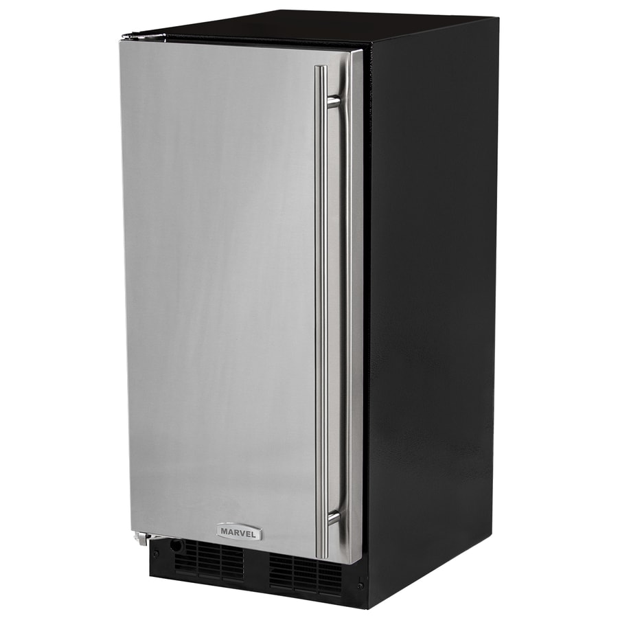 MARVEL 39-lb Left-swing Freestanding/Built-In Ice Maker (Black cabinet ...