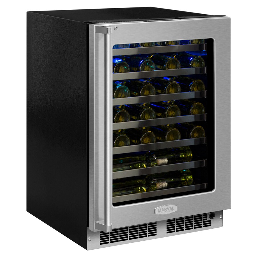 MARVEL Professional 48Bottle Stainless Steel Wine Chiller at