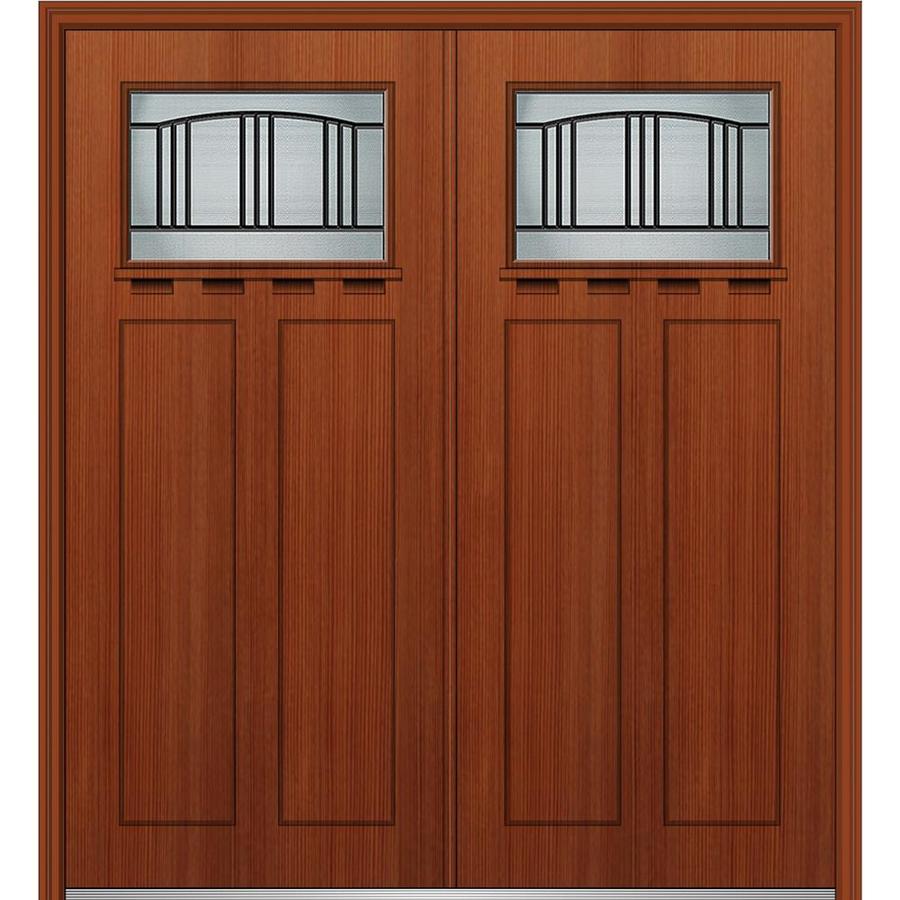 Mmi Door Craftsman Decorative Glass Right Hand Inswing Mahogany