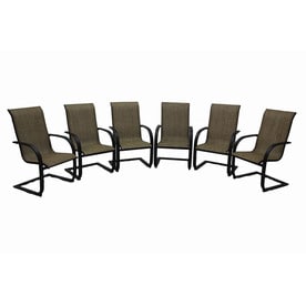 Cleaning Outdoor Furniture Home How Tos For Carpets Garden Treasures Hayden Island 6 Count Brown Steel Patio Dining Chairs