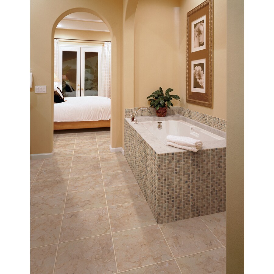 Interceramic Sea Stone 14-Pack Sand Porcelain Floor Tile (Common: 13-in ...