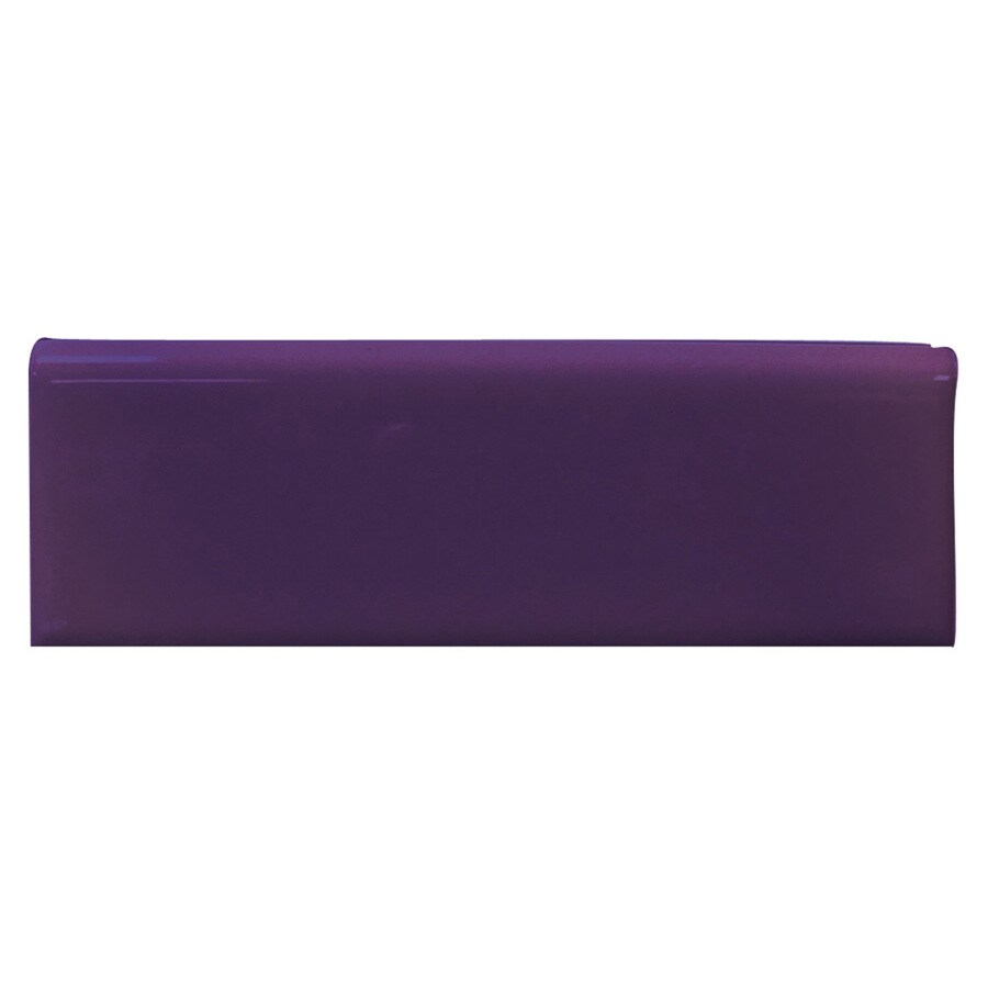 Interceramic 76969560860 Pure Cobalt Ceramic Bullnose Tile (Common: 2-in x 6-in; Actual: 2-in x 5.98-in)