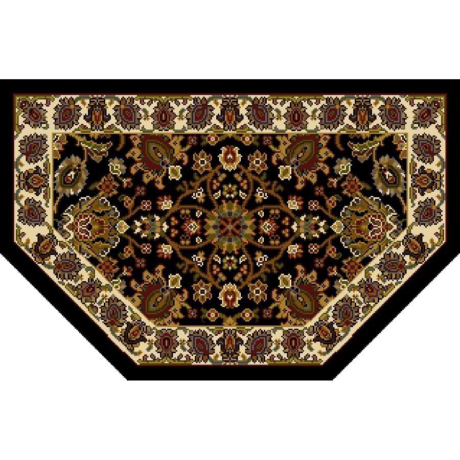 Home Dynamix Paris Black Hexagonal Indoor Woven Throw Rug ...