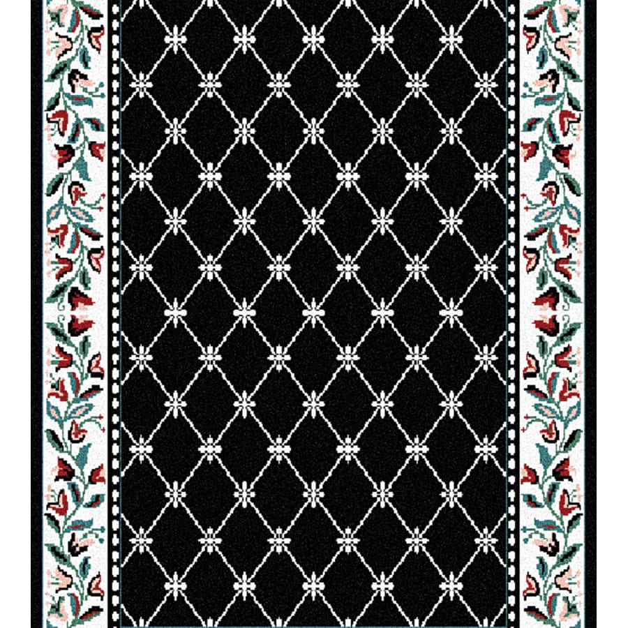 Home Dynamix London 2 X 16 (ft) Black Runner at Lowes.com