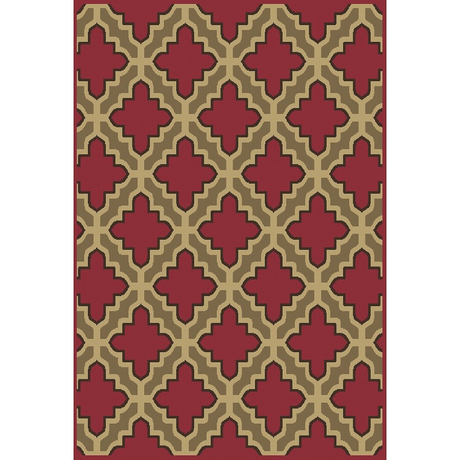Home Dynamix Sydney 8 X 10 (ft) Red Area Rug at Lowes.com