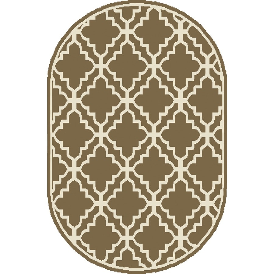 Home Dynamix Sydney 2 X 4 (ft) Taupe Oval Throw Rug at Lowes.com