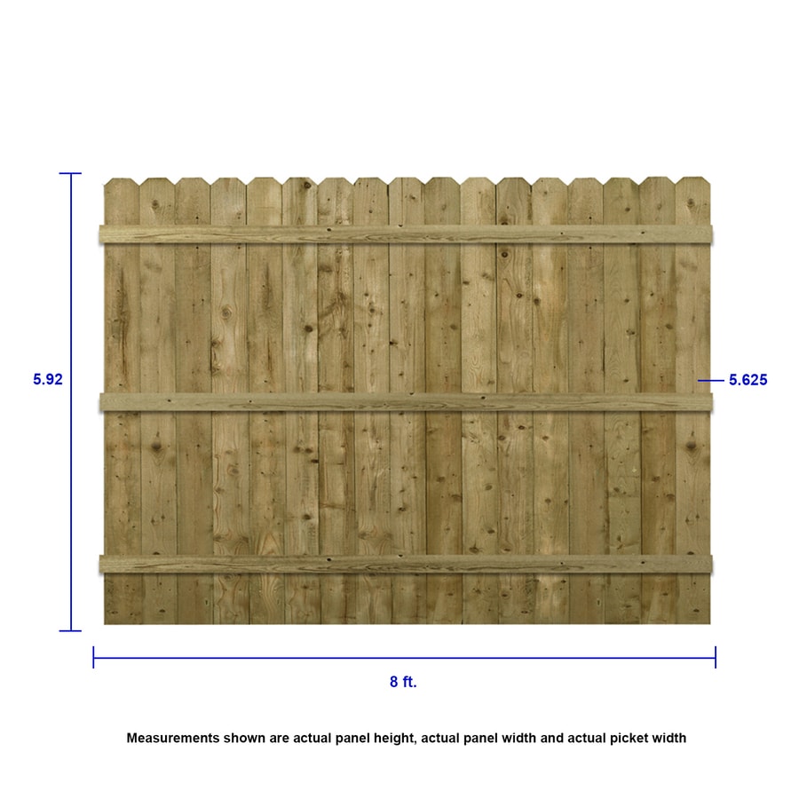 Severe Weather 5-ft H x 8-ft W Pressure Treated Spruce Pine Fir Dog Ear ...