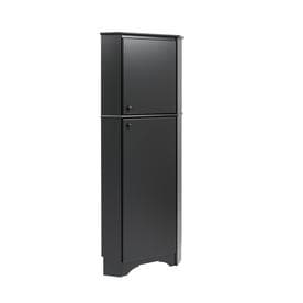 Elite Tall 2 Door Corner Storage Cabinet Black - Prepac