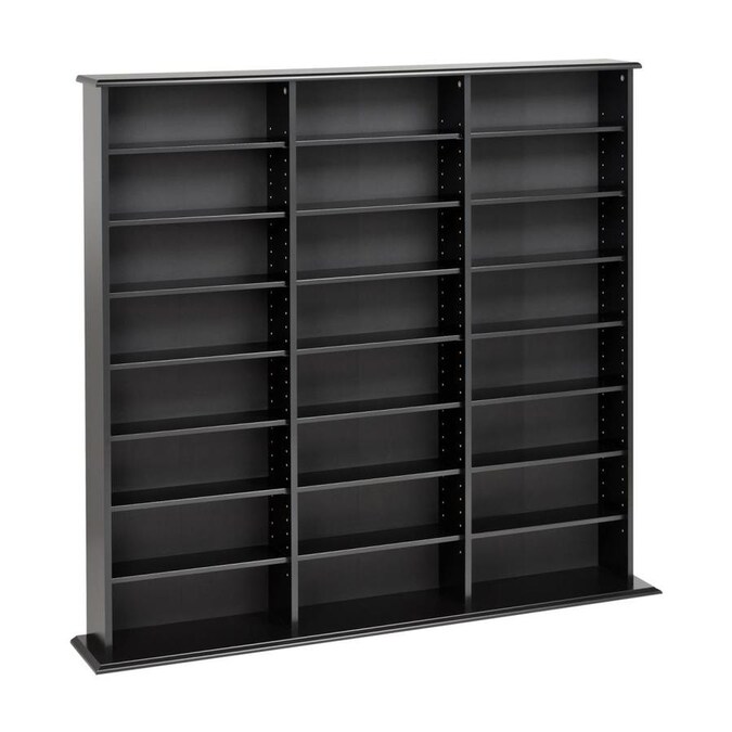 Prepac Black Transitional Engineered Wood Media Cabinet In The Prepac Black Transitional Engineered