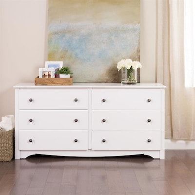Prepac Monterey White 6 Drawer Dresser At Lowes Com