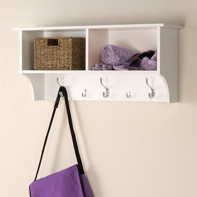 Prepac White 5 Hook Wall Mounted Coat Rack At Lowes Com
