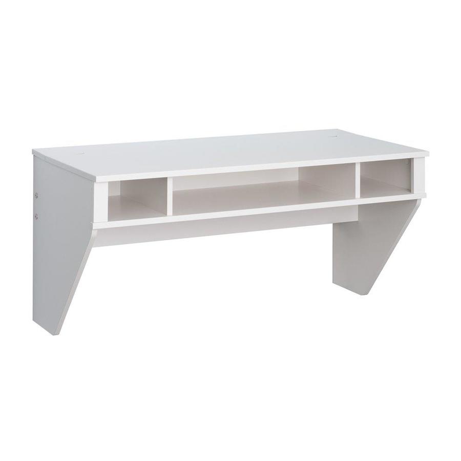 Prepac Designer Transitional Fresh White Floating Desk At Lowes Com