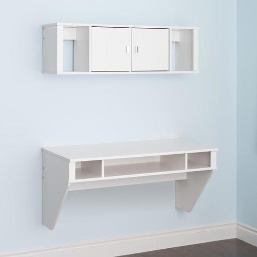 Prepac Modern Contemporary White Floating Desk At Com