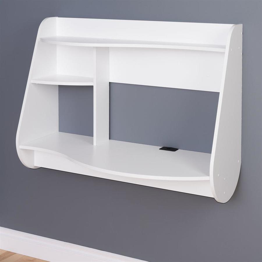 Prepac Modern Contemporary White Floating Desk At Lowes Com