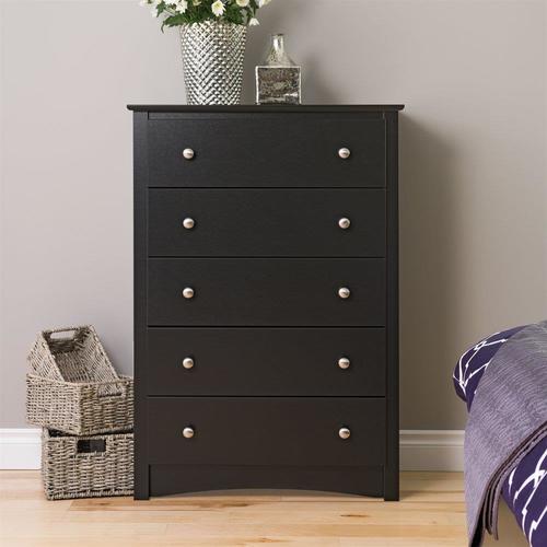 Prepac Sonoma Black 5 Drawer Chest At Lowes Com