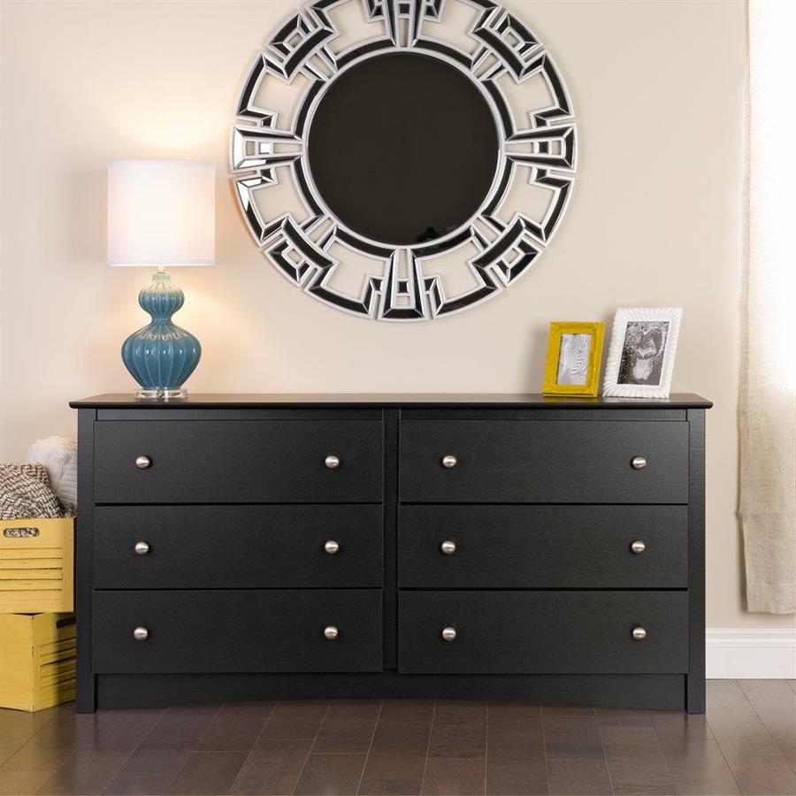 Prepac Sonoma Black 6 Drawer Dresser At Lowes Com