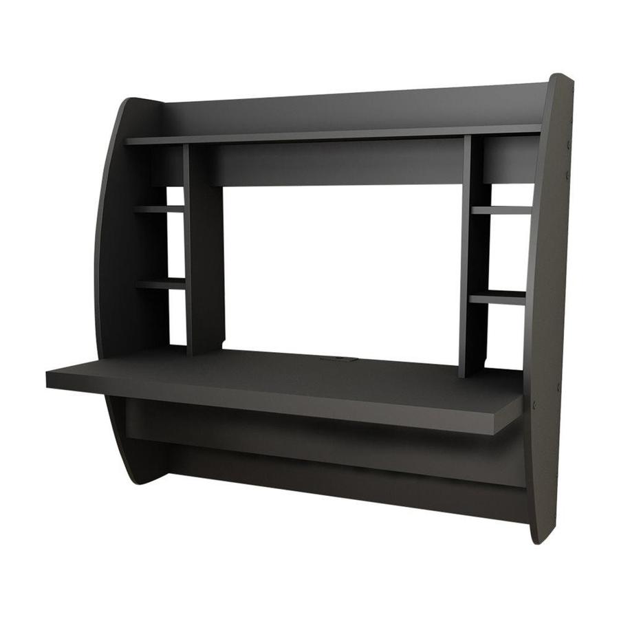 Prepac Transitional Black Floating Desk At Lowes Com