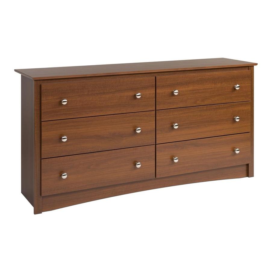 Prepac Riverdale Warm Cherry 6 Drawer Double Dresser At Lowes Com