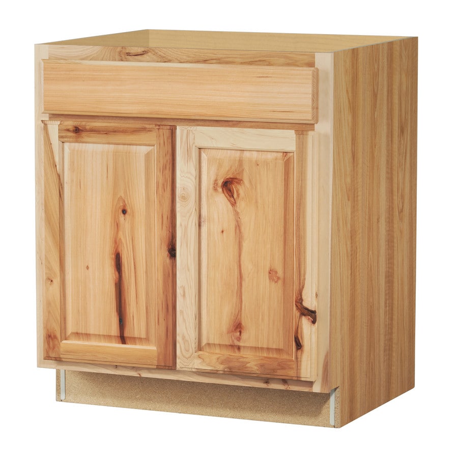 Diamond NOW Denver 30-in W x 35-in H x 23.75-in D Natural Door and Drawer Base Stock Cabinet at ...