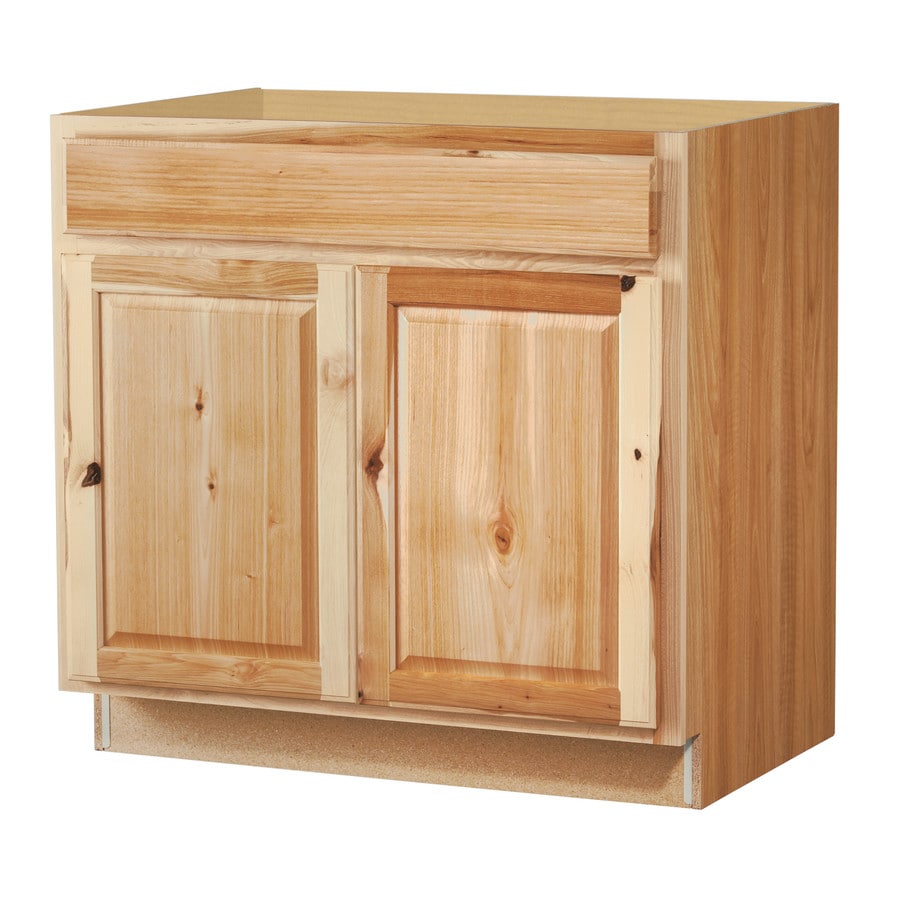 Diamond NOW Denver 36-in W x 35-in H x 23.75-in D Natural Door And Drawer Base Cabinet at Lowes.com