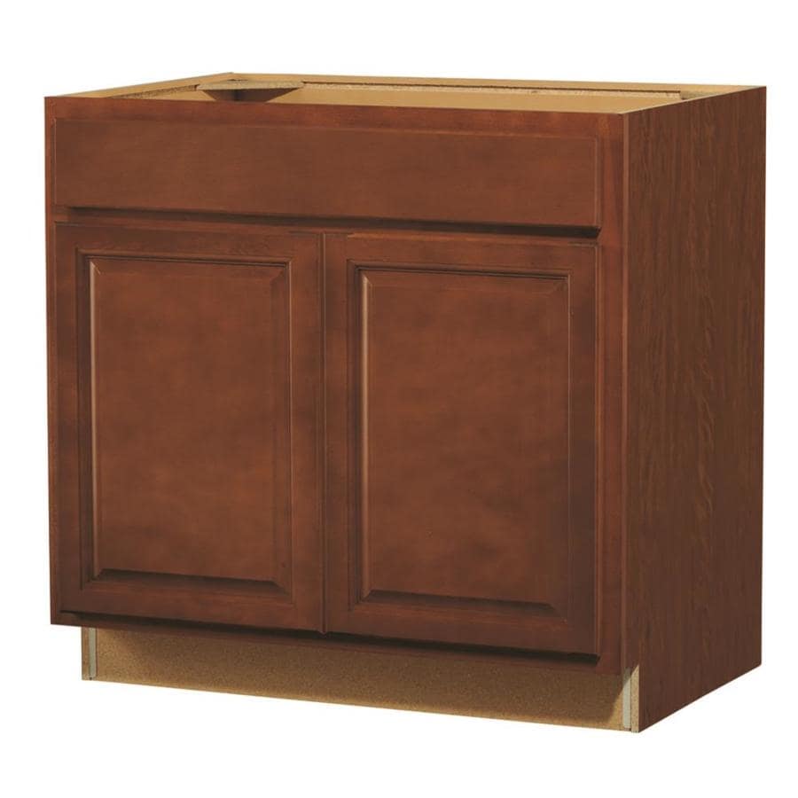 Stained Saddle Sink Base Cabinet