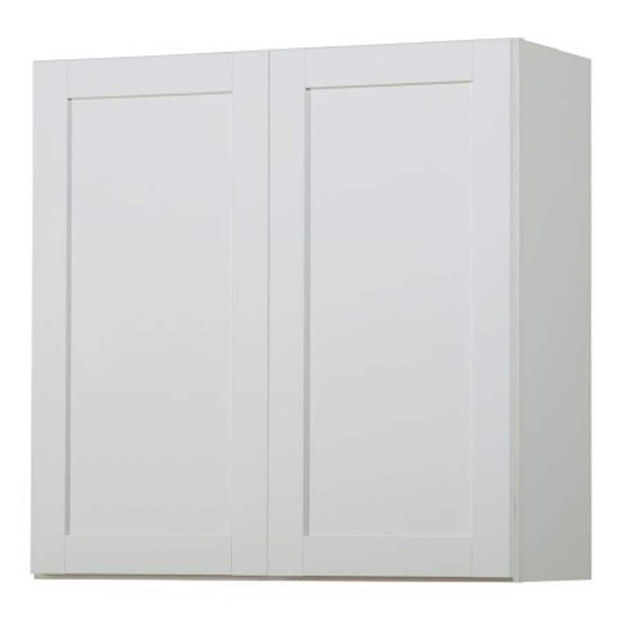 Shop Kitchen Classics Arcadia 30in W x 30in H x 12in D White Door Wall Cabinet at Lowes.com