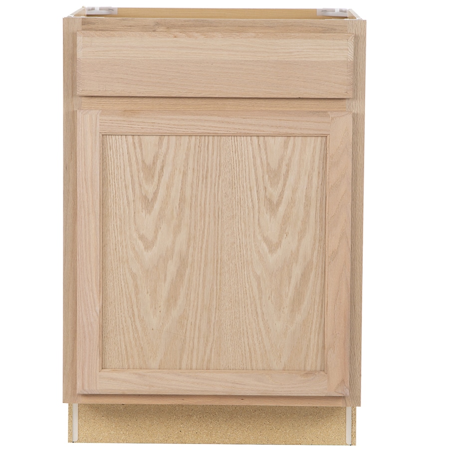 Project Source 24-in W x 35-in H x 23.75-in D Unfinished Unfinished Door and Drawer Base Stock ...