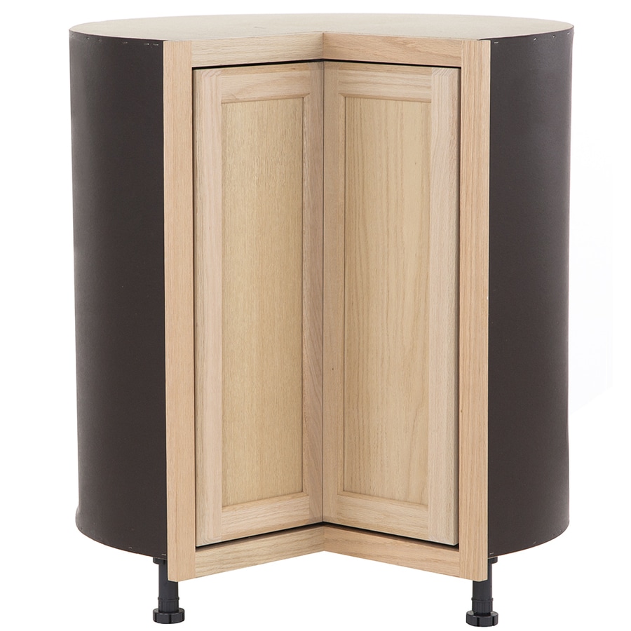 Project Source 36 In W X 35 In H X 23 75 In D Natural Unfinished Lazy Susan Corner Base Stock Cabinet In The Stock Kitchen Cabinets Department At Lowes Com