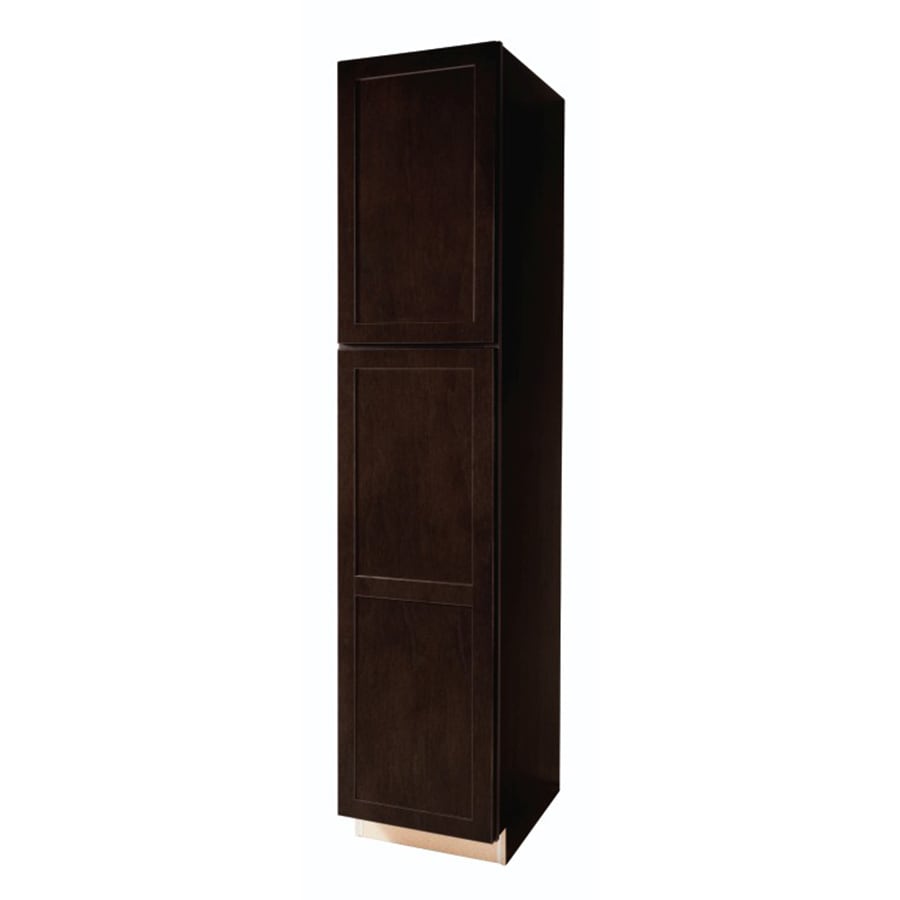 Brown Wood Dors Kitchen Cabinetry diamond now brookton 18 in w x 84 in h x 23 75 in d espresso door pantry stock cabinet