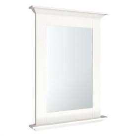 Diamond FreshFit Palencia White 25-in White Rectangular Bathroom Mirror