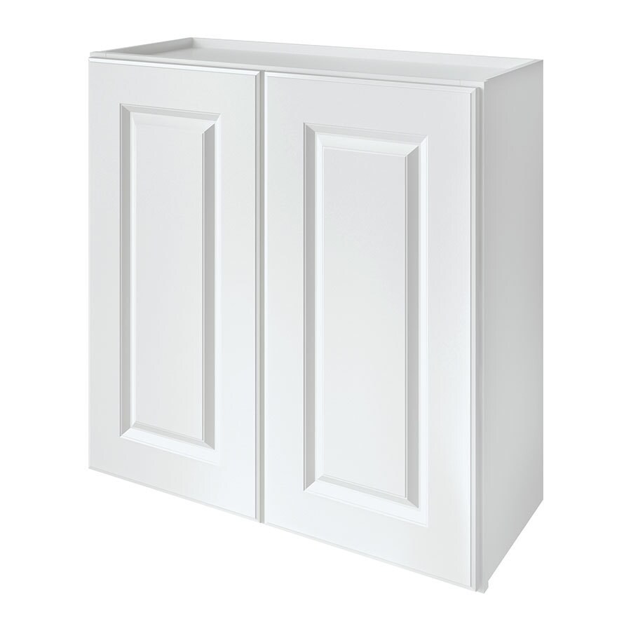 Kitchen Classics 35E W3030B 30-in x 30-in x 12-in Waterford White Double Door Kitchen Wall Cabinet