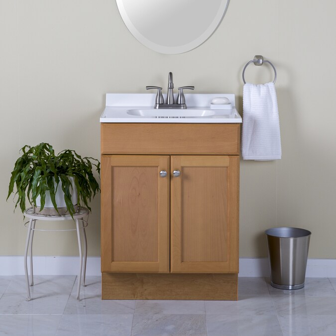 Project Source 24in Golden Single Sink Bathroom Vanity