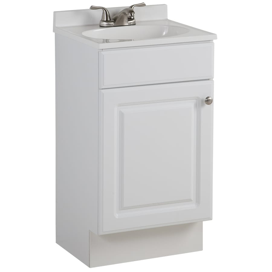 Project Source 18.6-in White Single Sink Bathroom Vanity ...