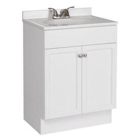 Project Source 24 5 In White Single Sink Bathroom Vanity With
