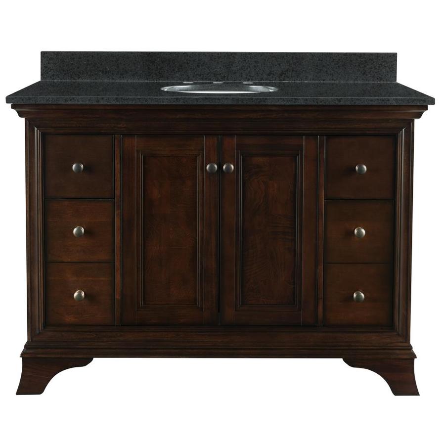 Allen + roth Eastcott 48.97-in Auburn Single Sink Bathroom ...