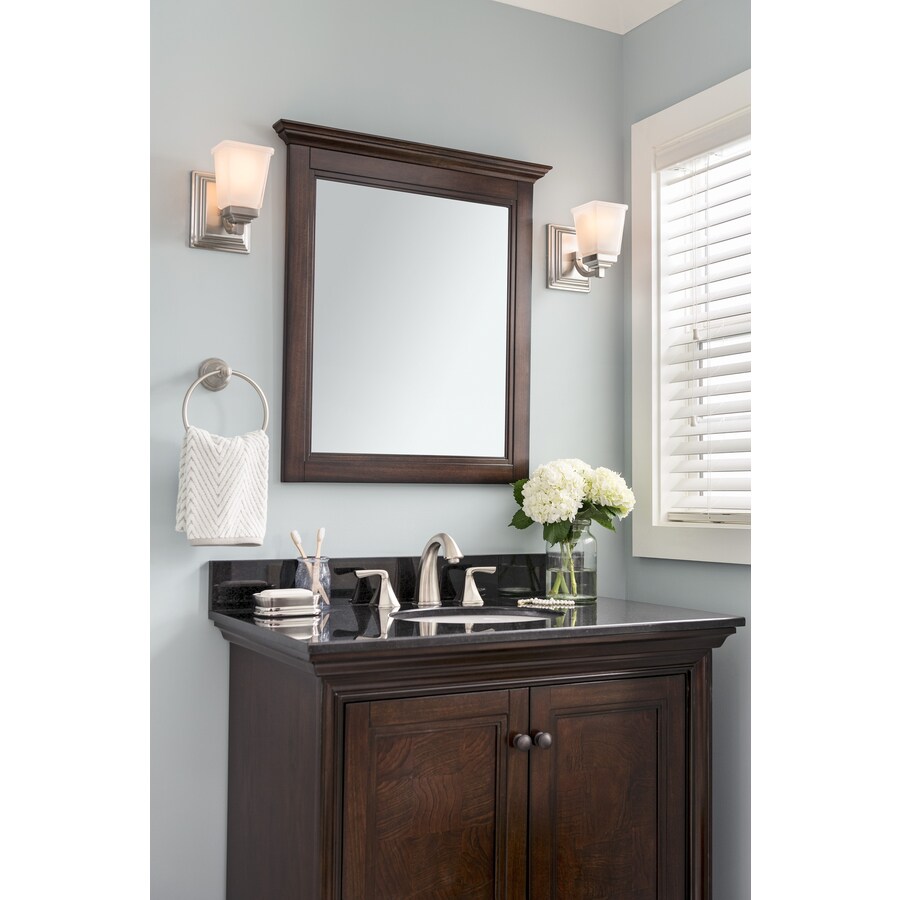 allen + roth Eastcott 27-in Auburn Rectangular Bathroom Mirror in the ...